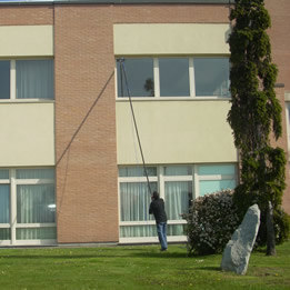 outdoor window cleaning system