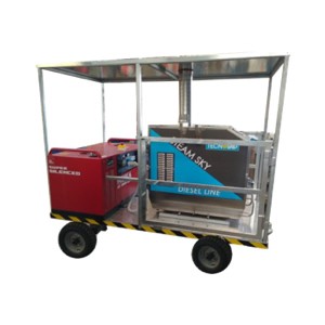 Trailer with steam generator